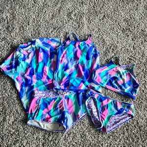 Athleta girls swim set-5 interchangeable pieces.